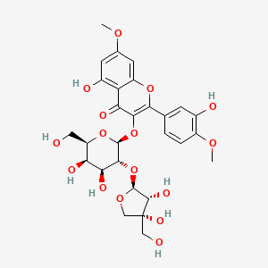 4H-1-Benzopyran-4-one, 3-[[2-O-D-apio-beta-D-furanosyl-beta-D-galactopyranosyl]oxy]-5-hydroxy-2-(3-hydroxy-4-methoxyphenyl)-7-methoxy- - 934768-05-5