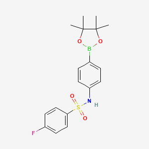 4-fluoro-N-(4-(4,4,5,5-tetramethyl-1,3,2-dioxaborolan-2-yl)phenyl)benzenesulfonamide - 