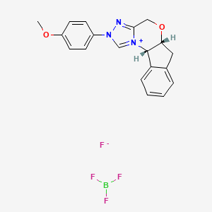 (5aR,10bS)-5a,10b-Dihydro-2-(4-methoxyphenyl)-4H,6H-indeno[2,1-b][1,2,4]triazolo[4,3-d][1,4]oxazinium tetrafluoroborate - 