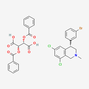 (S)-4-(3-bromophenyl)-6,8-dichloro-2-methyl-1,2,3,4-tetrahydroisoquinoline (2S,3S)-2,3-bis(benzoyloxy)succinate - 