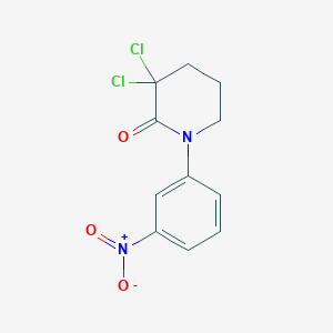 3,3-Dichloro-1-(3-nitrophenyl)piperidin-2-one - 