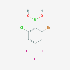 2-Bromo-6-chloro-4-(trifluoromethyl)benzeneboronic acid - 