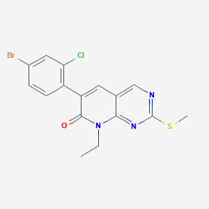 6-(4-Bromo-2-chlorophenyl)-8-ethyl-2-methylsulfanylpyrido[2,3-d]pyrimidin-7-one - 