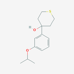 4-(3-Propan-2-yloxyphenyl)thian-4-ol - 