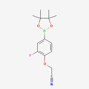Acetonitrile, 2-[2-fluoro-4-(4,4,5,5-tetramethyl-1,3,2-dioxaborolan-2-yl)phenoxy]- - 