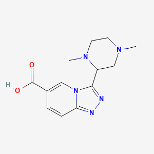 3-(1,4-Dimethylpiperazin-2-yl)-[1,2,4]triazolo[4,3-a]pyridine-6-carboxylic acid - 