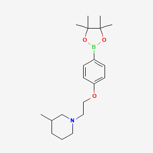 3-Methyl-1-(2-(4-(4,4,5,5-tetramethyl-1,3,2-dioxaborolan-2-yl)phenoxy)ethyl)piperidine - 