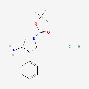 tert-Butyl 3-amino-4-phenylpyrrolidine-1-carboxylate hydrochloride - 