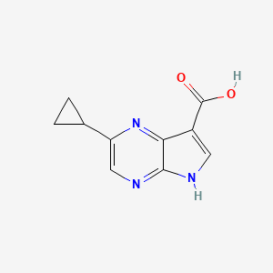 2-cyclopropyl-5H-pyrrolo[2,3-b]pyrazine-7-carboxylic acid - 