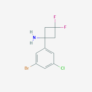 1-(3-Bromo-5-chlorophenyl)-3,3-difluorocyclobutan-1-amine - 