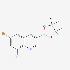 6-Bromo-8-fluoroquinoline-3-boronic acid pinacol ester - 