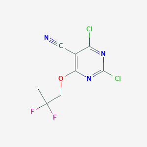 2,4-Dichloro-6-(2,2-difluoro-propoxy)-pyrimidine-5-carbonitrile - 1965309-20-9