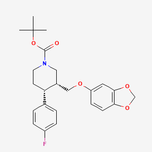 (3R,4R)-tert-butyl 3-((benzo[d][1,3]dioxol-5-yloxy)methyl)-4-(4-fluorophenyl)piperidine-1-carboxylate - 