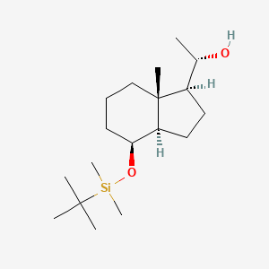 (S)-1-((1S,3aR,4S,7aR)-4-((tert-Butyldimethylsilyl)oxy)-7a-methyloctahydro-1H-inden-1-yl)ethan-1-ol - 