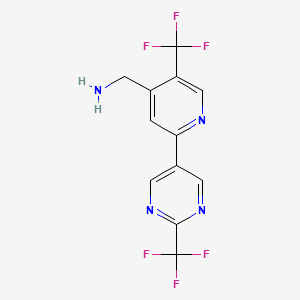 (5-(Trifluoromethyl)-2-(2-(trifluoromethyl)pyrimidin-5-yl)pyridin-4-yl)methanamine - 
