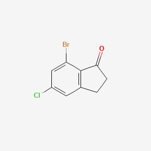7-Bromo-5-chloro-2,3-dihydro-1H-inden-1-one - 