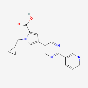 1-(Cyclopropylmethyl)-4-(2-(pyridin-3-yl)pyrimidin-5-yl)-1H-pyrrole-2-carboxylic acid - 