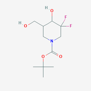Tert-butyl 3,3-difluoro-4-hydroxy-5-(hydroxymethyl)piperidine-1-carboxylate - 