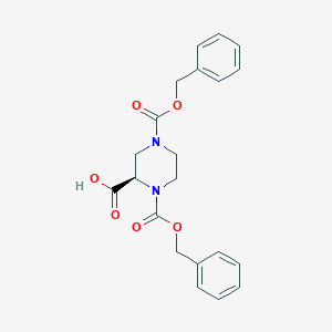 (R)-1,4-bis((benzyloxy)carbonyl)piperazine-2-carboxylic acid - 