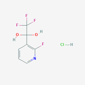 2,2,2-Trifluoro-1-(2-fluoropyridin-3-yl)ethane-1,1-diol hydrochloride - 