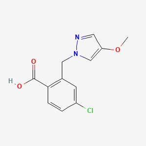 4-Chloro-2-((4-methoxy-1H-pyrazol-1-yl)methyl)benzoic acid - 