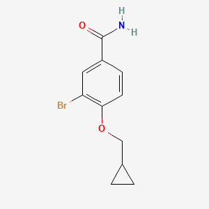 3-Bromo-4-(cyclopropylmethoxy)benzamide - 