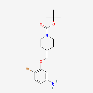 4-(5-Amino-2-bromo-phenoxymethyl)-piperidine-1-carboxylic acid tert-butyl ester - 