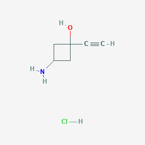 3-Amino-1-ethynylcyclobutan-1-ol hydrochloride - 
