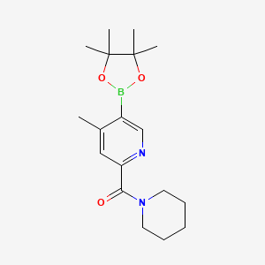 [4-Methyl-5-(4,4,5,5-tetramethyl-[1,3,2]dioxaborolan-2-yl)-pyridin-2-yl]-piperidin-1-yl-methanone - 