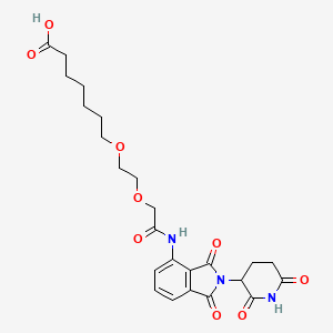 7-(2-(2-((2-(2,6-Dioxopiperidin-3-yl)-1,3-dioxoisoindolin-4-yl)amino)-2-oxoethoxy)ethoxy)heptanoic acid - 