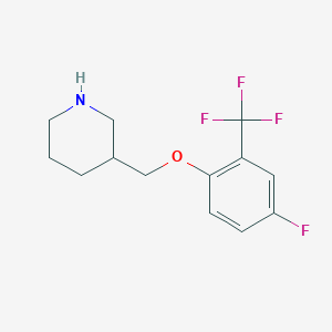 3-(4-Fluoro-2-trifluoromethyl-phenoxymethyl)-piperidine - 