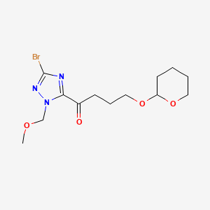 1-[3-Bromo-1-(methoxymethyl)-1H-1,2,4-triazol-5-yl]-4-[(2-tetrahydropyranyl)oxy]-1-butanone - 