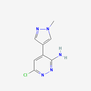 6-Chloro-4-(1-methyl-1H-pyrazol-4-yl)pyridazin-3-amine - 