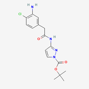N-(1-Boc-3-pyrazolyl)-2-(3-amino-4-chlorophenyl)acetamide - 