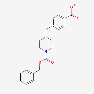 4-((1-((Benzyloxy)carbonyl)piperidin-4-yl)methyl)benzoic acid - 