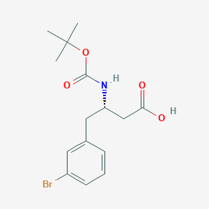 (S)-4-(3-Bromophenyl)-3-((tert-butoxycarbonyl)amino)butanoic acid - 