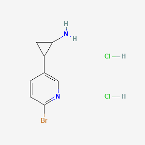 2-(6-Bromopyridin-3-yl)cyclopropan-1-amine dihydrochloride - 