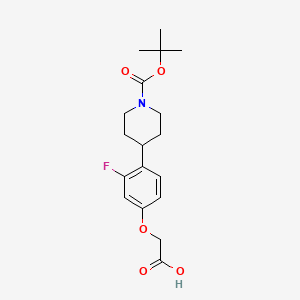 4-(4-Carboxymethoxy-2-fluoro-phenyl)-piperidine-1-carboxylic acid tert-butyl ester - 