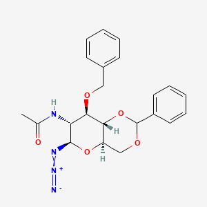 N-[(4aR,6R,7R,8R,8aS)-6-azido-2-phenyl-8-phenylmethoxy-4,4a,6,7,8,8a-hexahydropyrano[3,2-d][1,3]dioxin-7-yl]acetamide - 