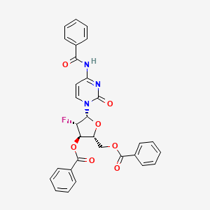(2R,3R,4S,5R)-5-(4-Benzamido-2-oxopyrimidin-1(2H)-yl)-2-((benzoyloxy)methyl)-4-fluorotetrahydrofuran-3-yl benzoate - 