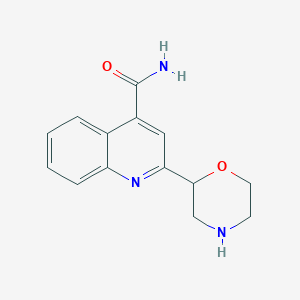 2-(Morpholin-2-yl)quinoline-4-carboxamide - 