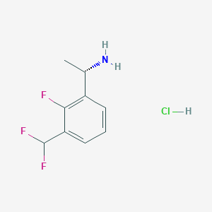 (S)-1-(3-(Difluoromethyl)-2-fluorophenyl)ethan-1-amine hydrochloride - 