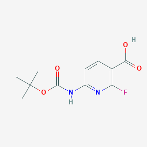 6-((tert-Butoxycarbonyl)amino)-2-fluoronicotinic acid - 