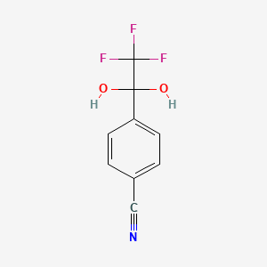 4-(2,2,2-Trifluoro-1,1-dihydroxyethyl)benzonitrile - 