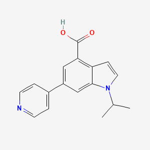 1-Isopropyl-6-pyridin-4-yl-1H-indole-4-carboxylic acid - 