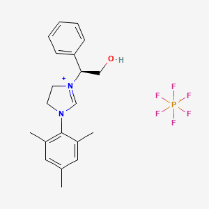 (S)-1-(2-Hydroxy-1-phenylethyl)-3-mesityl-4,5-dihydro-1H-imidazol-3-ium hexafluorophosphate(V) - 