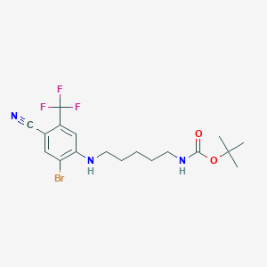 tert-Butyl (5-((2-bromo-4-cyano-5-(trifluoromethyl)phenyl)amino)pentyl)carbamate - 