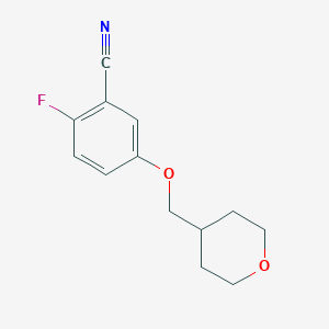 2-Fluoro-5-((tetrahydro-2H-pyran-4-yl)methoxy)benzonitrile - 