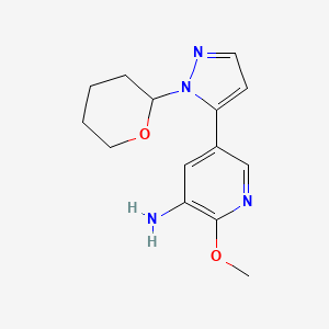 2-Methoxy-5-(1-(tetrahydro-2H-pyran-2-yl)-1H-pyrazol-5-yl)pyridin-3-amine - 