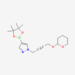 1-(4-((Tetrahydro-2H-pyran-2-YL)oxy)but-2-YN-1-YL)-4-(4,4,5,5-tetramethyl-1,3,2-dioxaborolan-2-YL)-1H-pyrazole - 